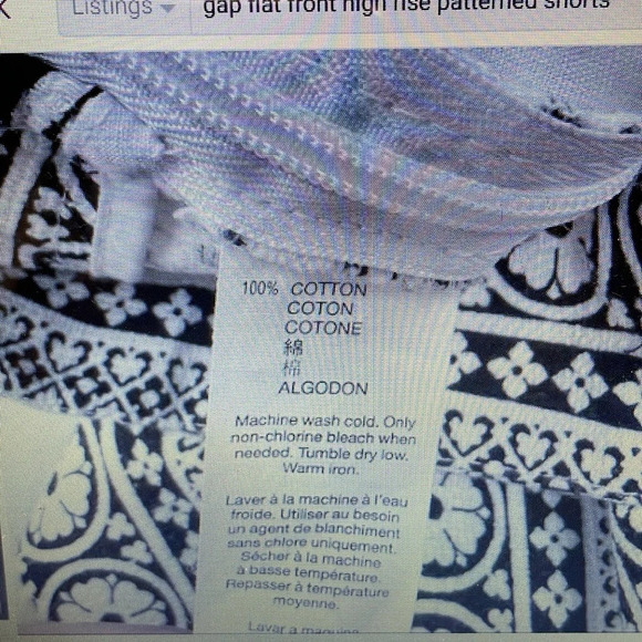 GAP Black and White High Waist Women Shorts - Picture 3 of 13